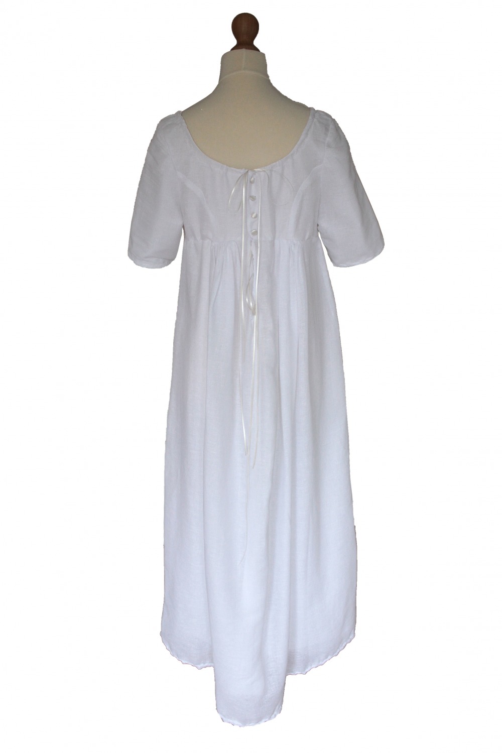 For Sale Made To Order Ladies Regency Jane Austen Elizabeth Bennet Cotton Muslin Gown Sizes 6 - 26 UK Sizing Image